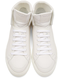 Fendi White Butterfleyes High Top Sneakers