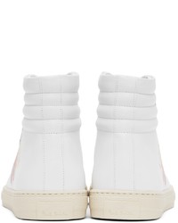 Paul Smith White Painted Stripe Watts Sneakers