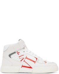 Valentino Garavani White Red Vl7n High Top Sneakers