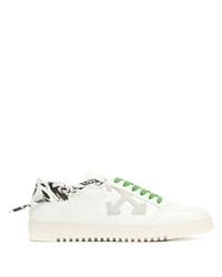 Off-White Crocodile Effect Low Top Sneakers