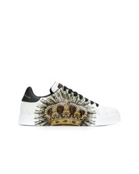 Dolce & Gabbana Crown Print Sneakers