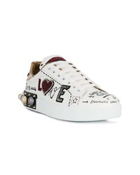 Dolce & Gabbana Embroidered Appliqu Sneakers