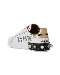 Dolce & Gabbana Embroidered Appliqu Sneakers