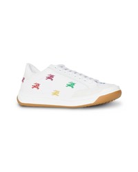 Burberry Equestrian Knight Embroidered Leather Sneakers
