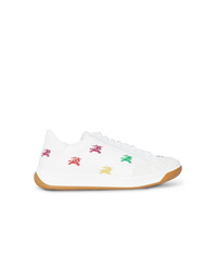 Burberry Equestrian Knight Embroidered Leather Sneakers