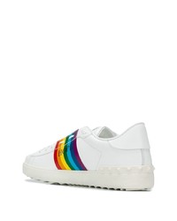 Valentino Garavani Peace Rainbow Stripe Sneakers
