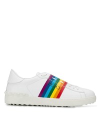 Valentino Garavani Peace Rainbow Stripe Sneakers