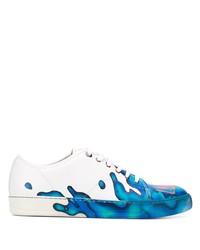 Lanvin Graphic Print Leather Sneakers