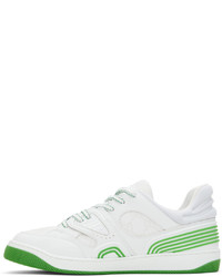 Gucci Green White Basket Sneakers