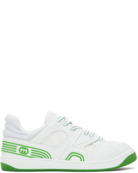 Gucci Green White Basket Sneakers