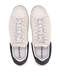 Emporio Armani Leather Logo Print Sneakers