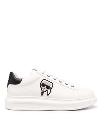 Karl Lagerfeld Logo Patch Leather Sneakers