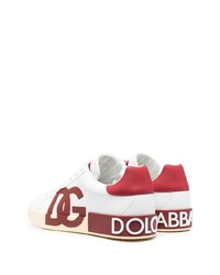 Dolce & Gabbana Logo Print Lace Up Sneakers