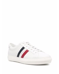 Moncler Logo Print Leather Sneakers