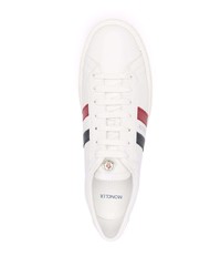 Moncler Logo Print Leather Sneakers