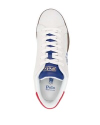 Polo Ralph Lauren Logo Print Leather Sneakers
