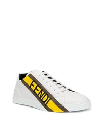 Fendi Low Top Logo Print Sneakers