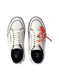 Off-White Low Vulcanized Outlined Leather Sneakers