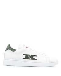 Kiton Monogram Embroidered Low Top Sneakers