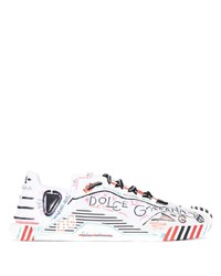 Dolce & Gabbana Ns1 Graffiti Print Low Top Sneakers
