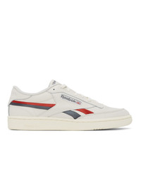 Reebok Classics Off White And Red Club C Revenge Sneakers
