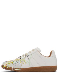 Maison Margiela Off White Multicolor Paint Drop Replica Sneakers