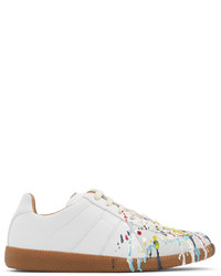 Maison Margiela Off White Multicolor Paint Drop Replica Sneakers