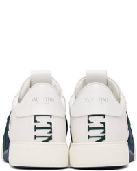 Valentino Garavani Off White Navy Vl7n Sneakers