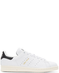 adidas Originals White And Black Stan Smith Sneakers
