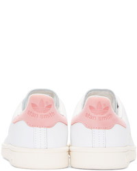 adidas Originals White Pink Stan Smith Sneakers