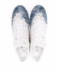 Maison Margiela Paint Splatter Detail Lace Up Sneakers