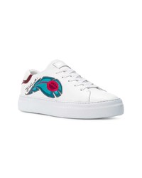 Just Cavalli Peacock Embroidered Low Top Sneakers