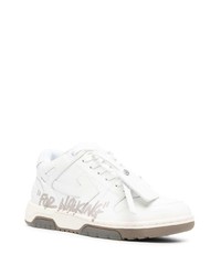 Off-White Slogan Print Lace Up Sneakers