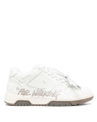 Off-White Slogan Print Lace Up Sneakers