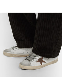 Golden Goose Superstar Distressed Leather And Suede Sneakers