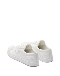 Prada Triangle Logo Lace Up Sneakers