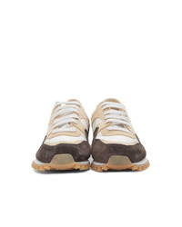 Spalwart White And Brown Marathon Trail Low Wbhs Sneakers