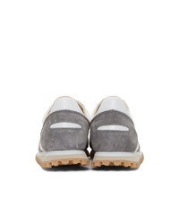Spalwart White And Grey Marathon Trail Low Wbhs Sneakers