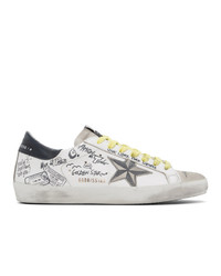 Golden Goose White And Grey Sneakers