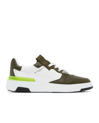 Givenchy White And Khaki Wing Sneakers
