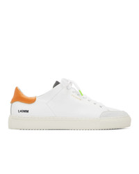 Axel Arigato White And Orange Clean 90 Triple Sneakers