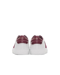 Givenchy White And Pink Elastic Urban Street Sneakers