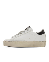 Golden Goose White And Purple Hi Star Sneakers
