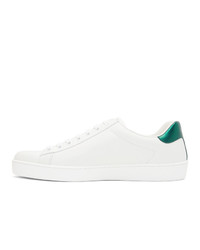 Gucci White And Red Interlocking G Ace Sneakers