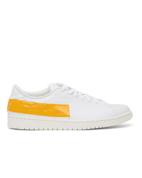 NIKE JORDAN White And Yellow Air Jordan 1 Centre Court Sneakers