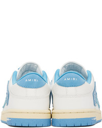 Amiri White Blue Bandana Skel Sneakers