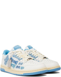 Amiri White Blue Bandana Skel Sneakers