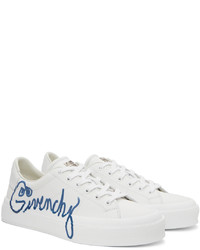 Givenchy White Blue City Sport Print Sneakers