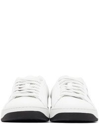 Kenzo White Blue K Logo Kourt Sneakers