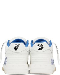 Off-White White Blue Out Of Office Ooo Sneakers